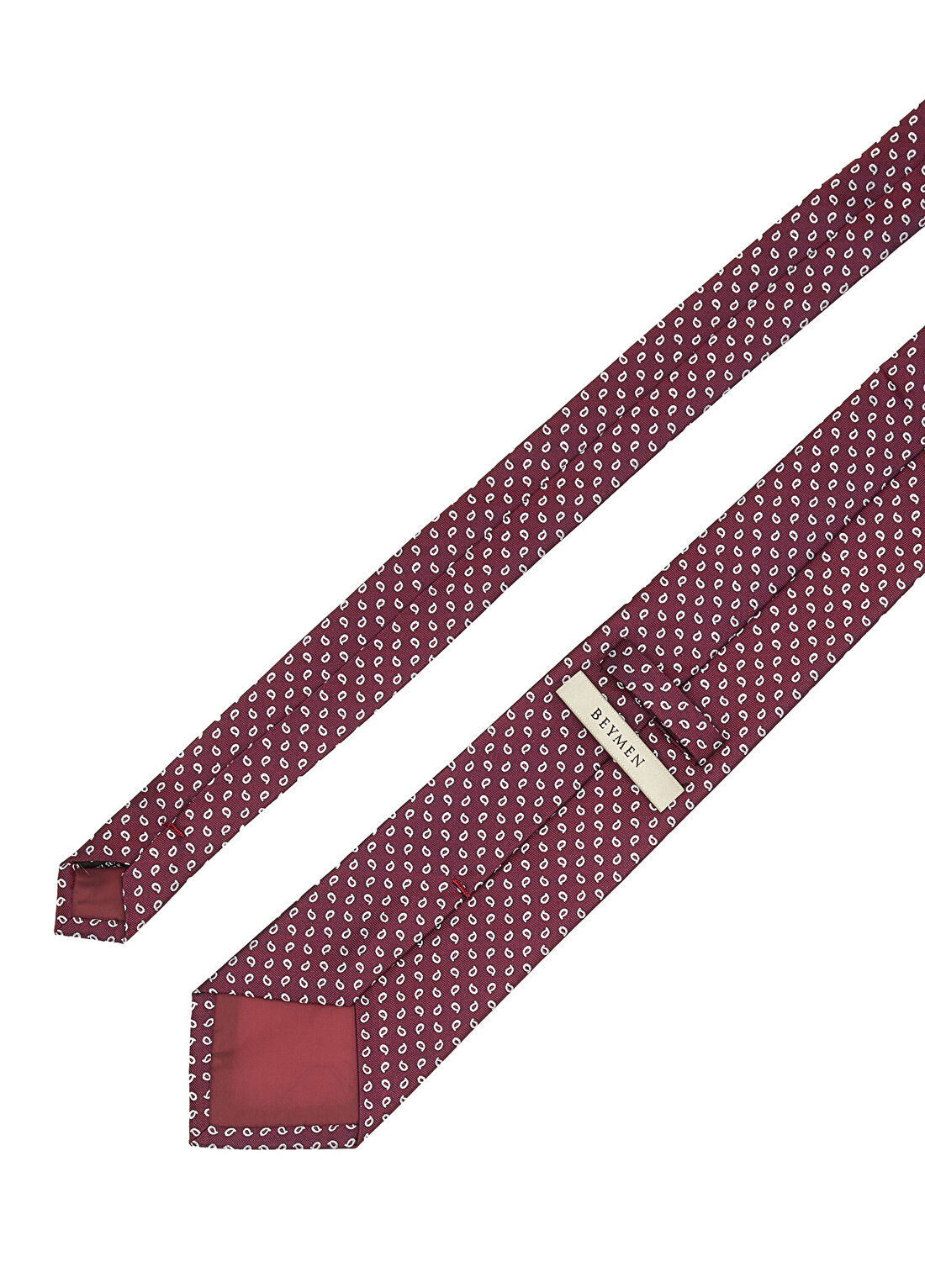 Beymen Bes Bordo İpek Kravat görsel 2