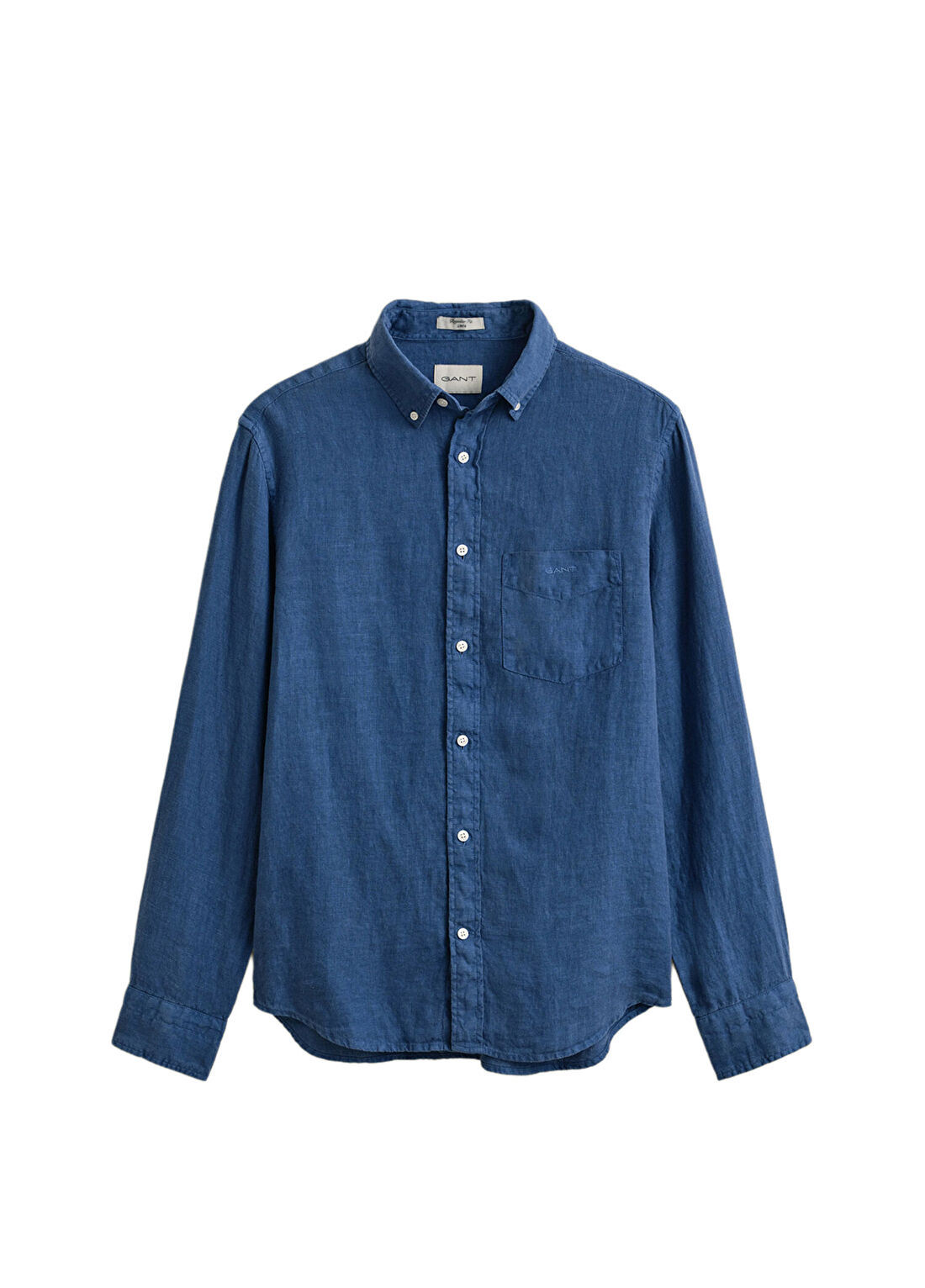 Gant Mavi Regular Fit Düğmeli Yaka Uzun Kollu Erkek Gömlek
