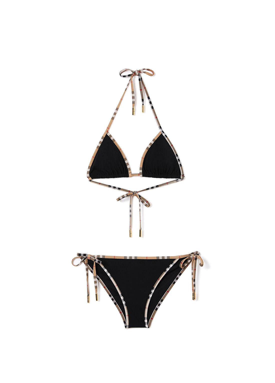 Burberry Check Trim Siyah Kadın Bikini Takımı görsel 4