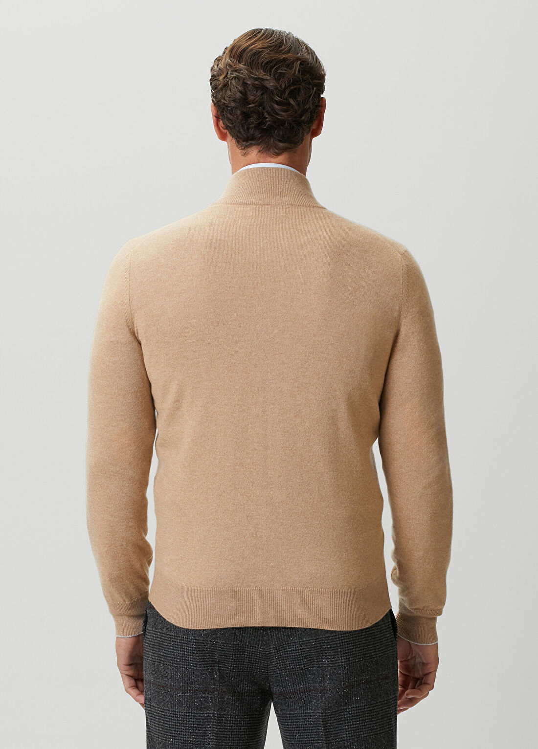Brunello Cucinelli Camel Kaşmir Triko Hırka görsel 4