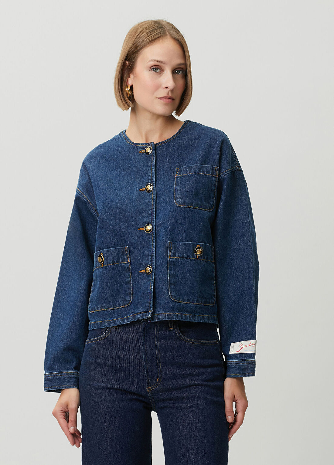 Sandro Dallas Mavi Denim Ceket