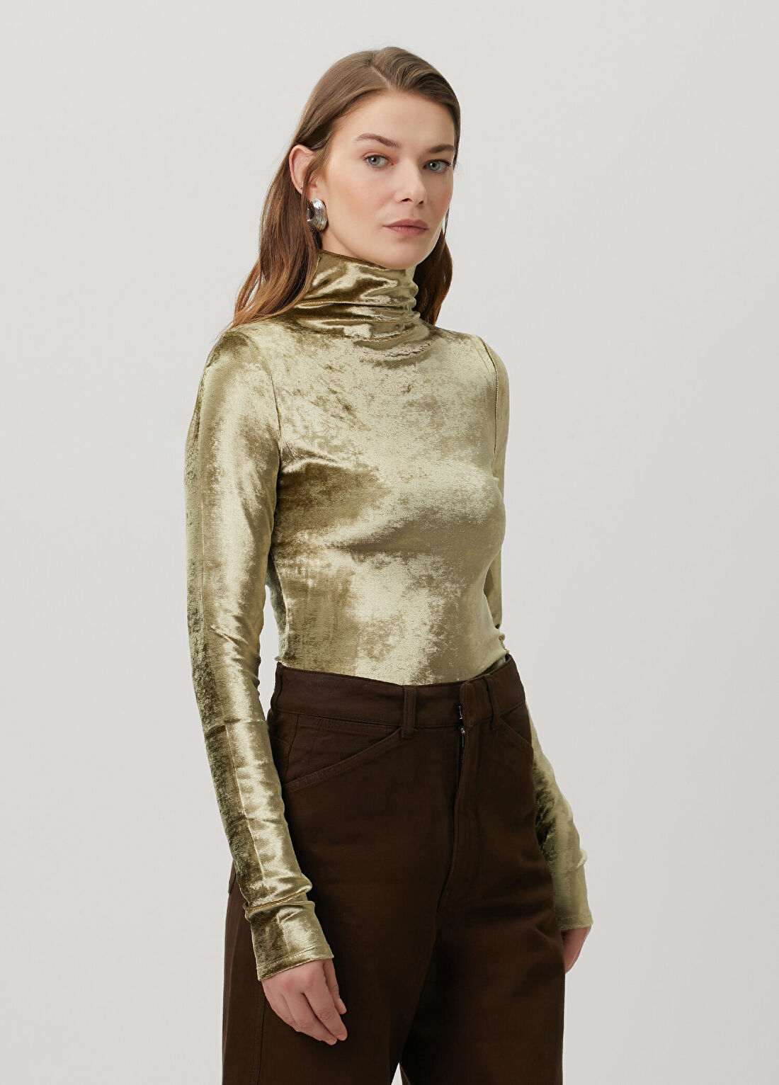 Lemaire Gold Kadife Bluz görsel 3