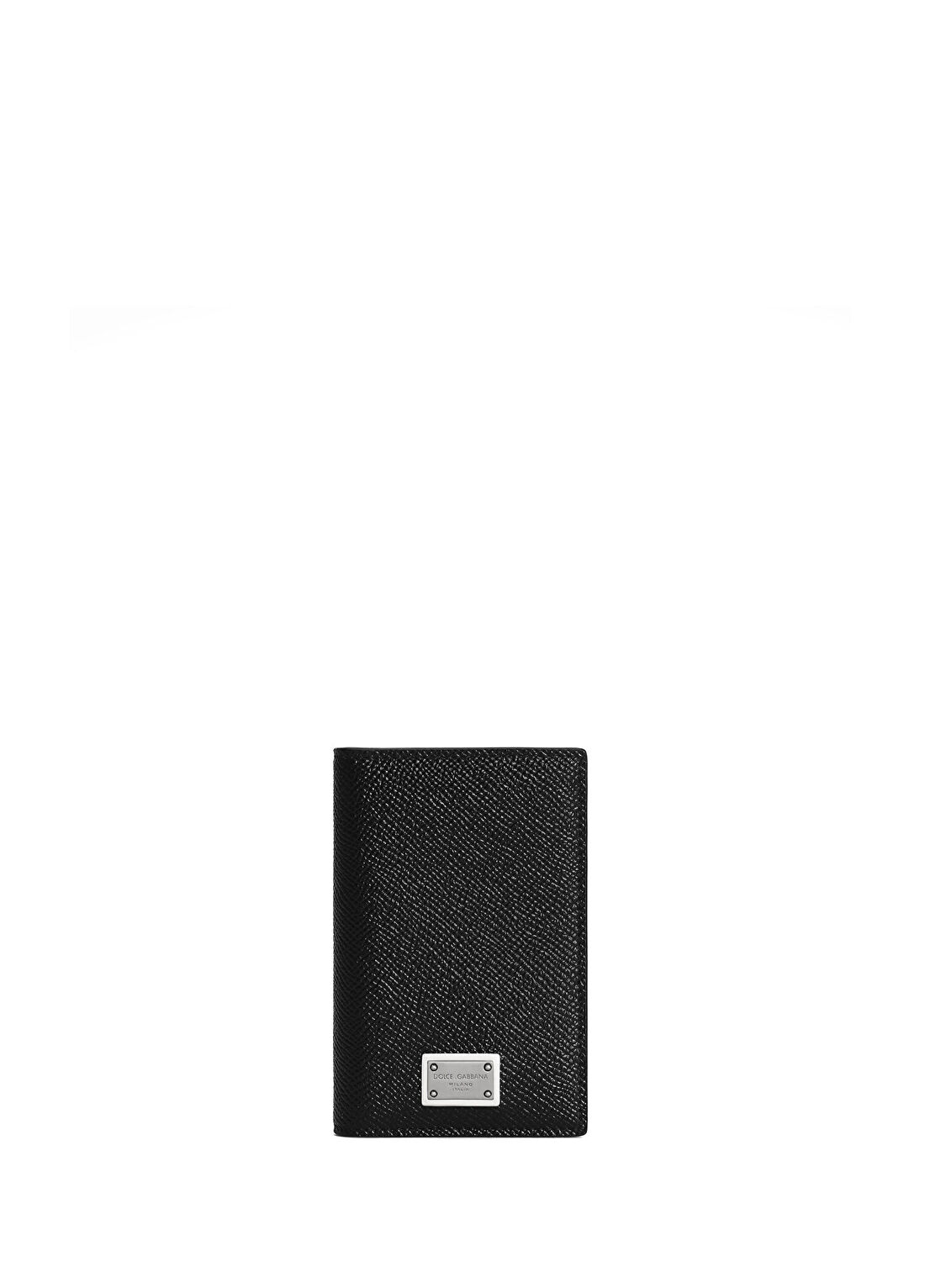 Dolce&Gabbana Siyah Deri Pasaportluk