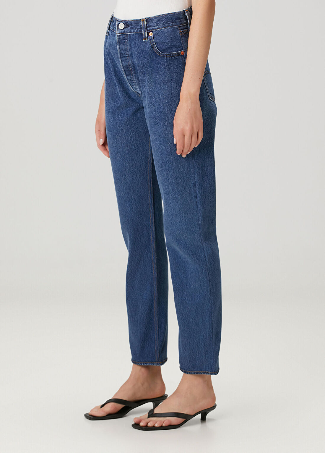 Re/Done Levis 70s Straight Mavi Jean Pantolon görsel 2