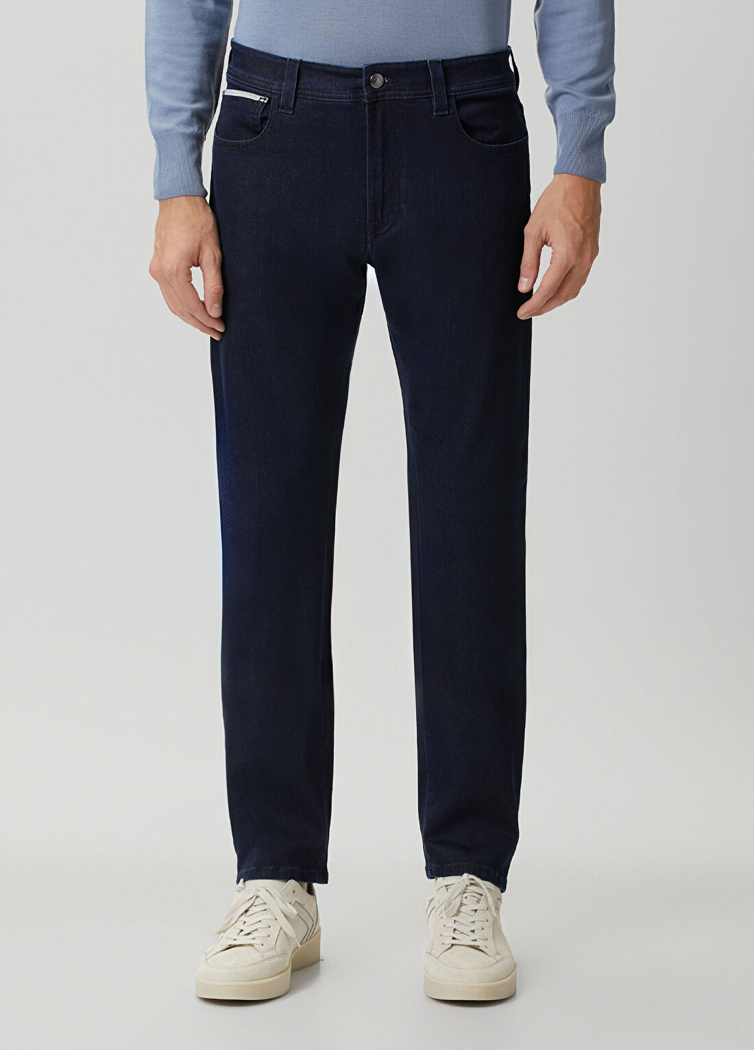 Canali Lacivert Jean Pantolon görsel 2