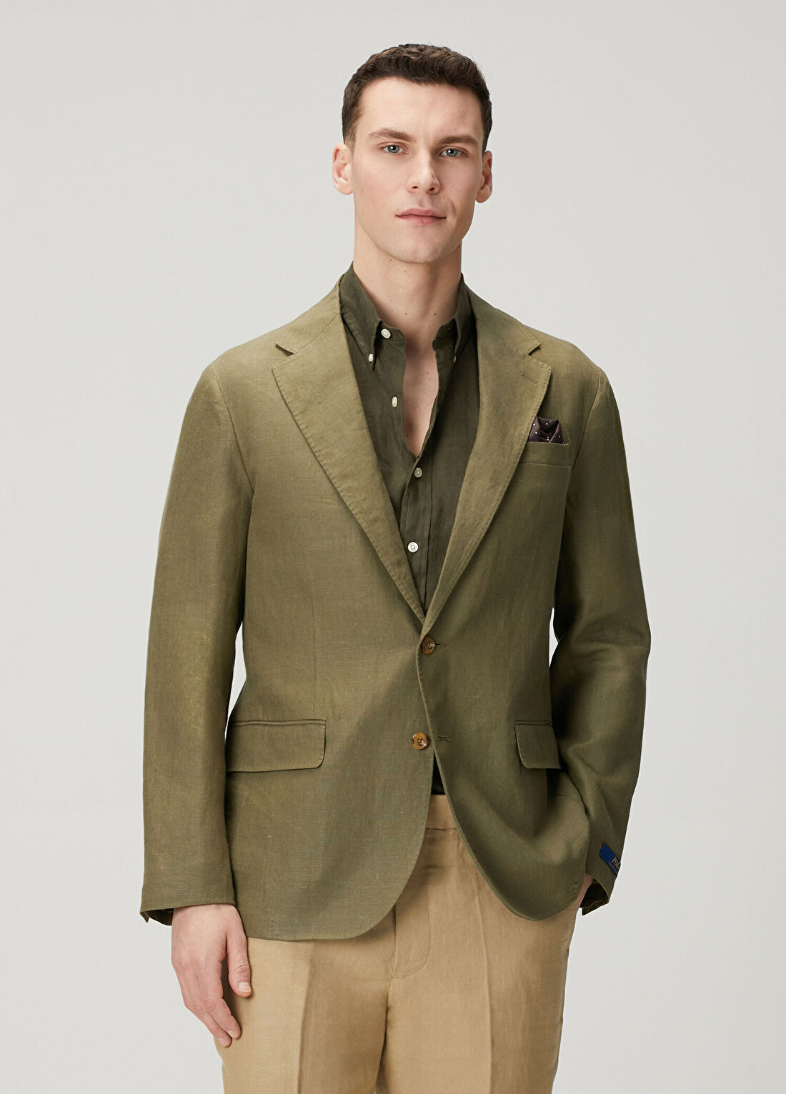Polo Ralph Lauren Modern Fit Yeşil Keten Ceket