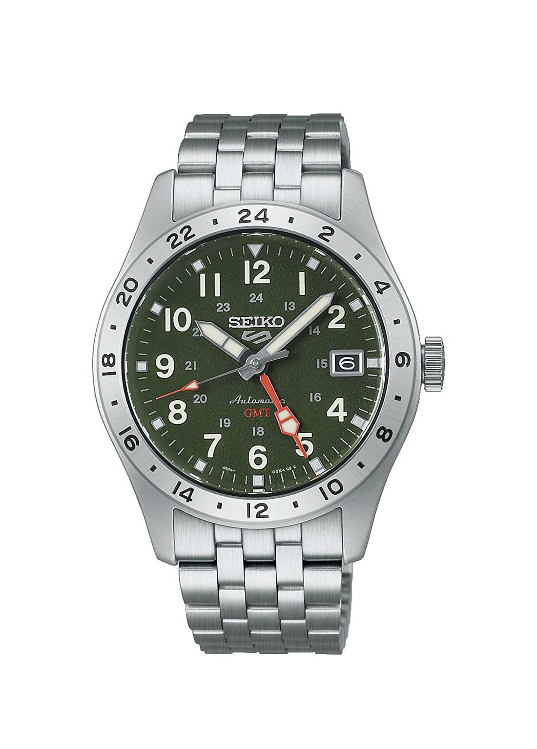 Seiko HDB001K1 5 Sports GMT Metalik Gri Çelik Erkek Kol Saati