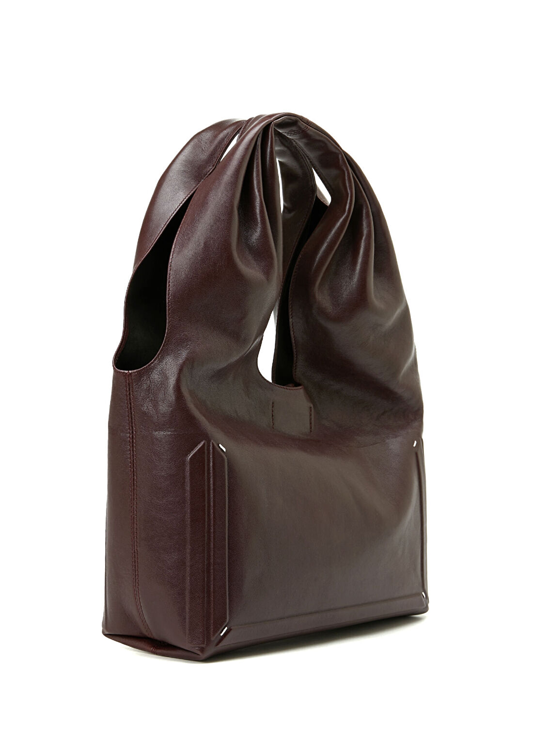 Maison Margiela Box Bag Medium Bordo Kadın Deri Çanta görsel 2