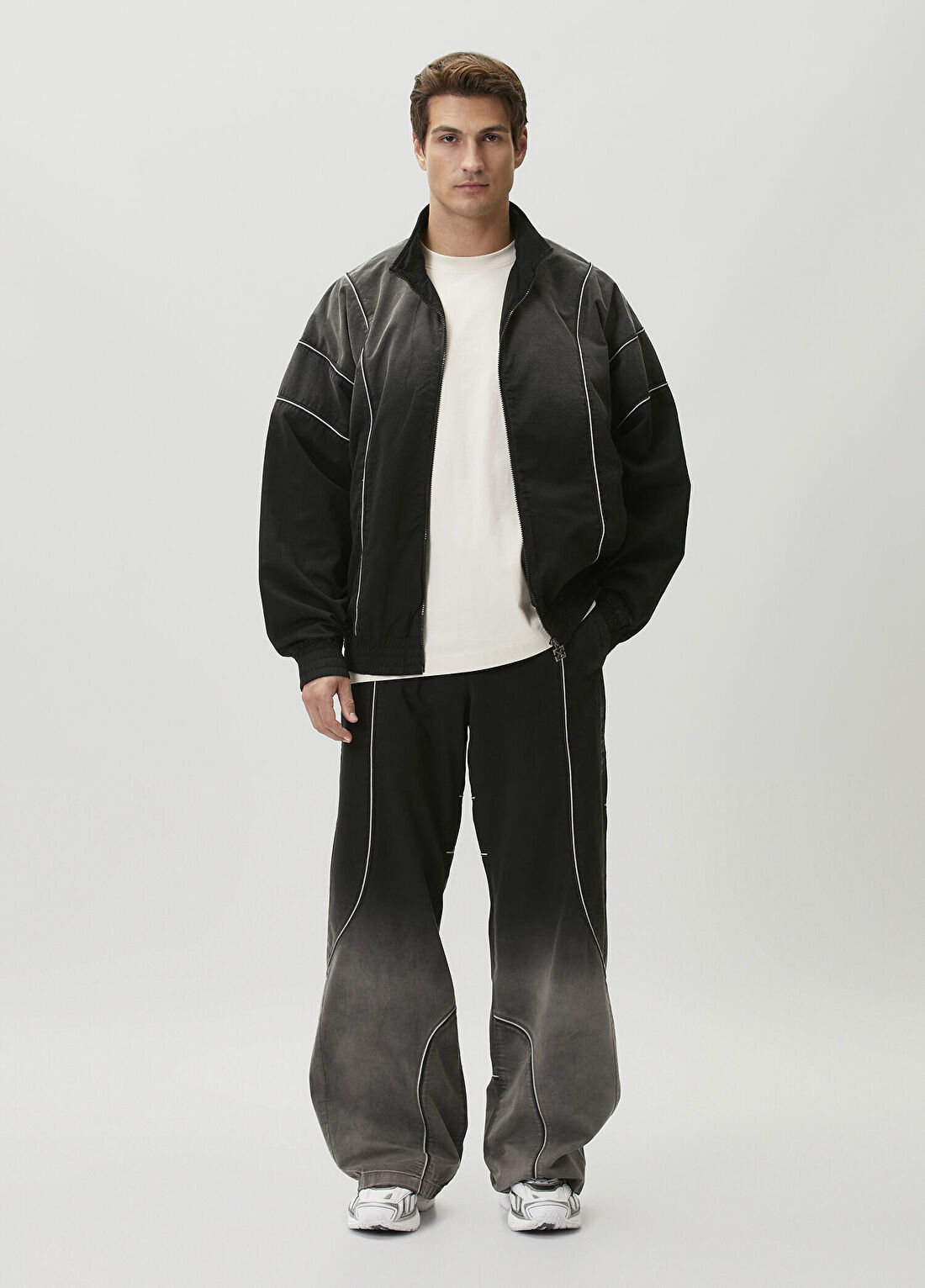 Off-White Siyah Beli Kordonlu Pantolon
