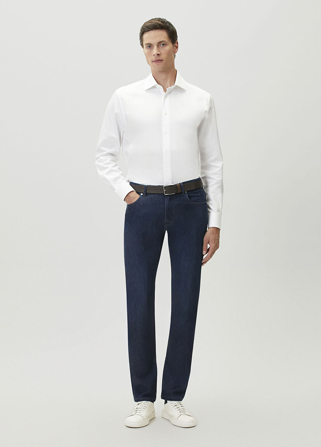 Corneliani Koyu Mavi Jean Pantolon