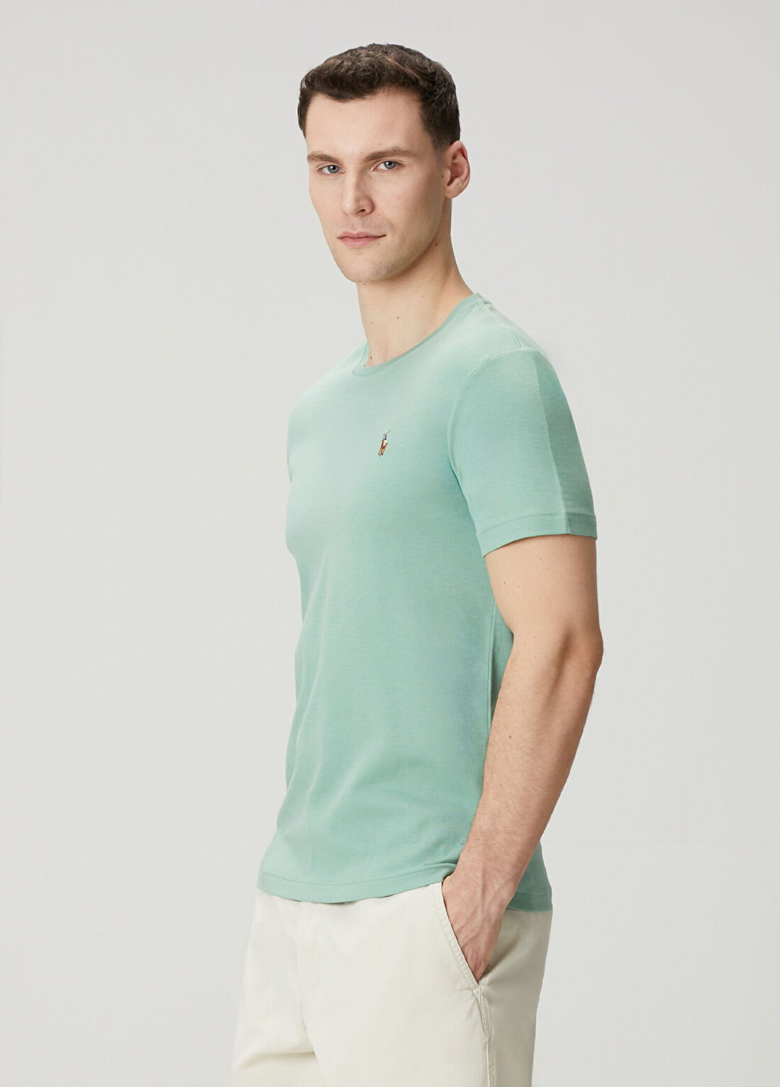 Polo Ralph Lauren Açık Yeşil Basic T-shirt görsel 3