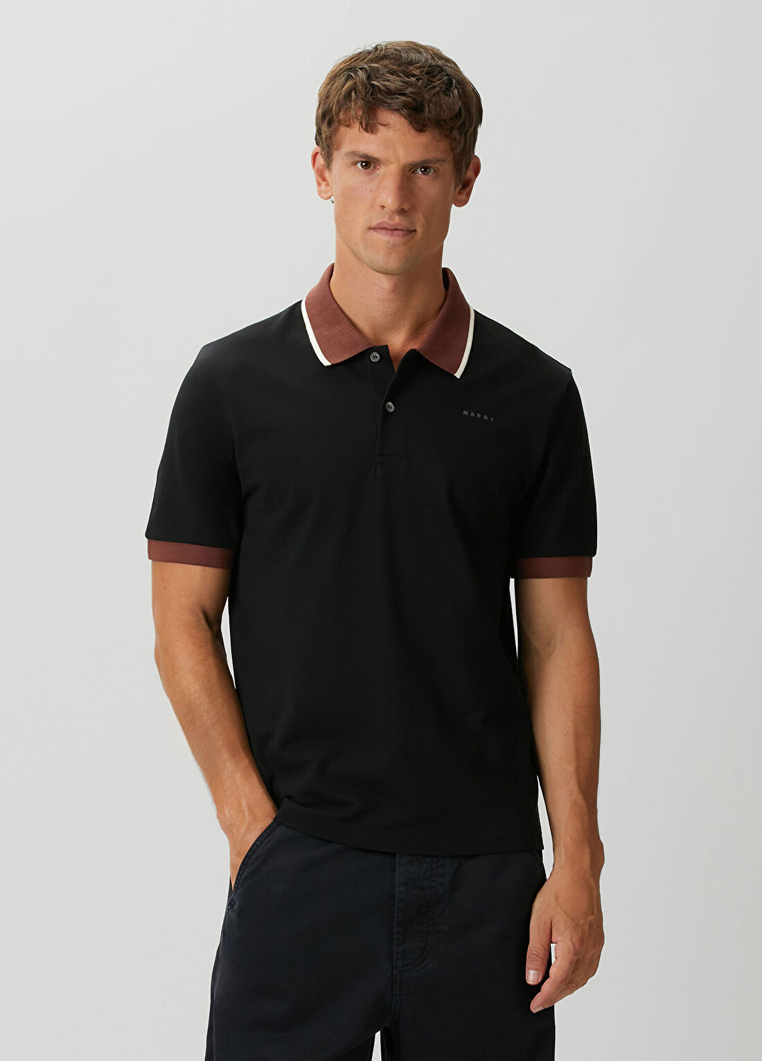 Marni Siyah Polo Yaka T-shirt