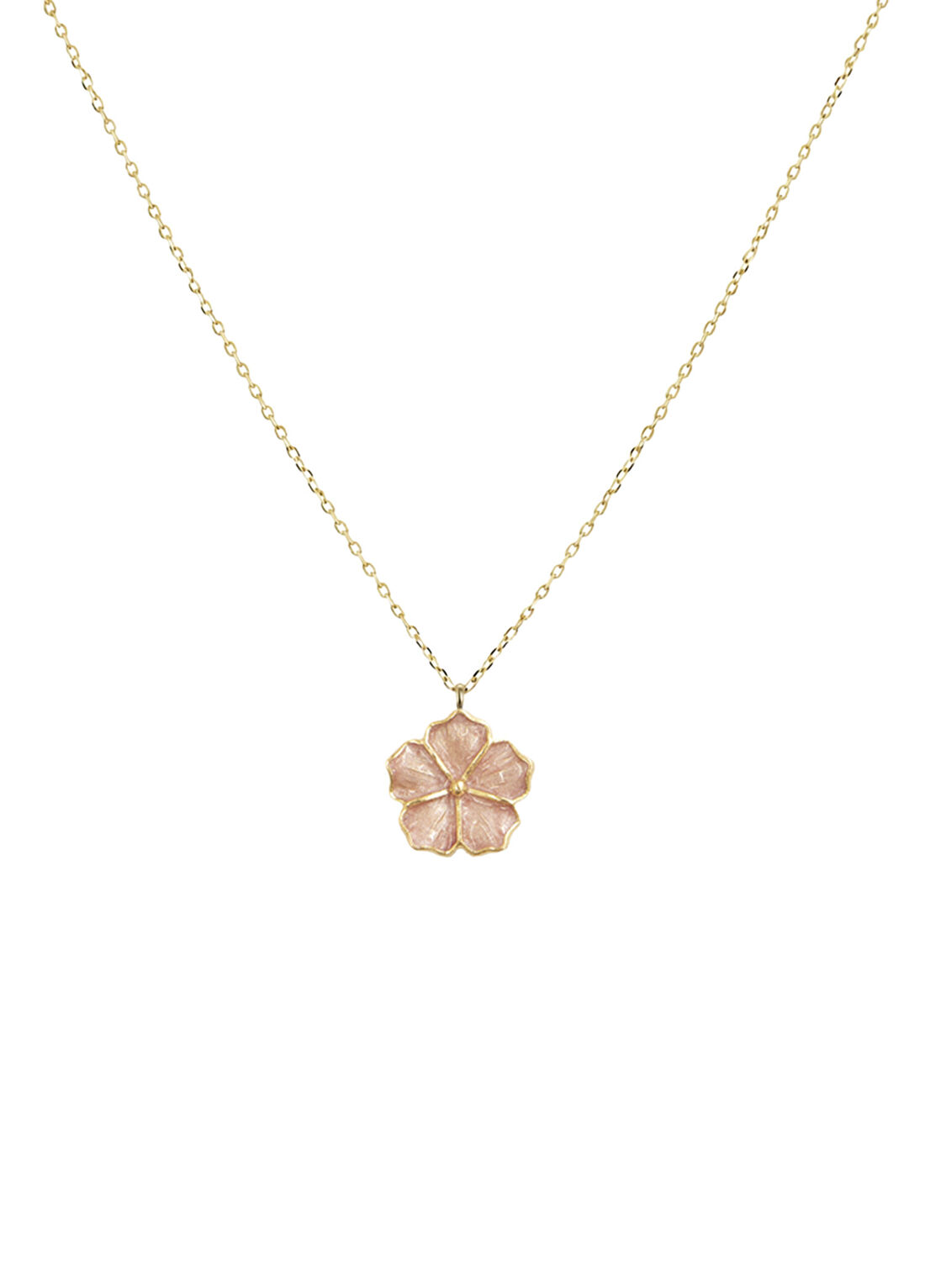 Alegoria Jewellery Bavella Mini Pembe Mineli 24 Ayar Altın Kaplama 925 Ayar Gümüş Kadın Kolye