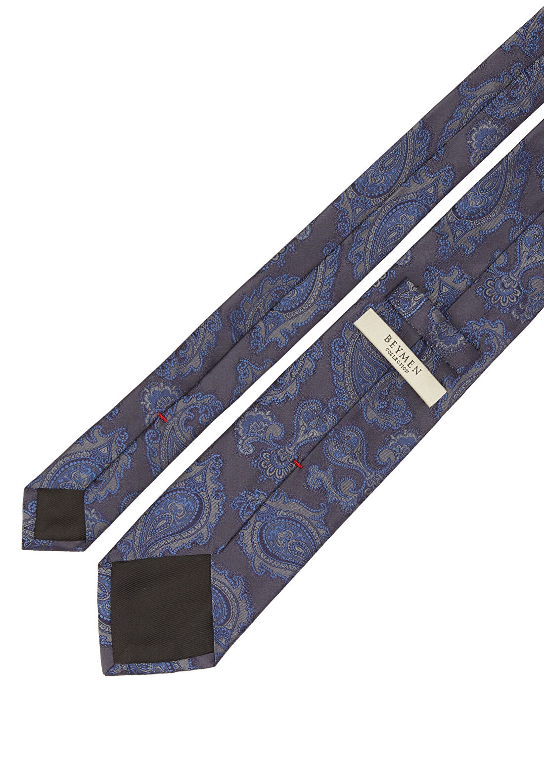 Beymen Collection Lacivert Şal Desenli İpek Kravat görsel 2