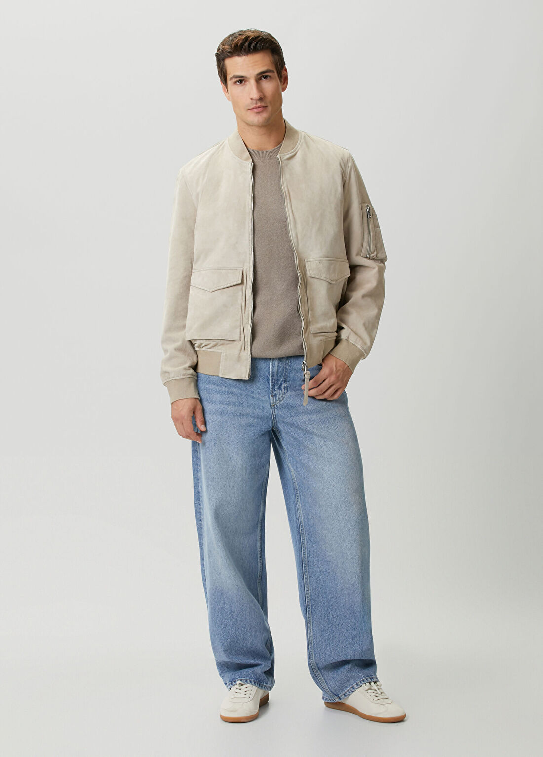 AllSaints Relaxed Fit Rivet Indigo Jean Pantolon
