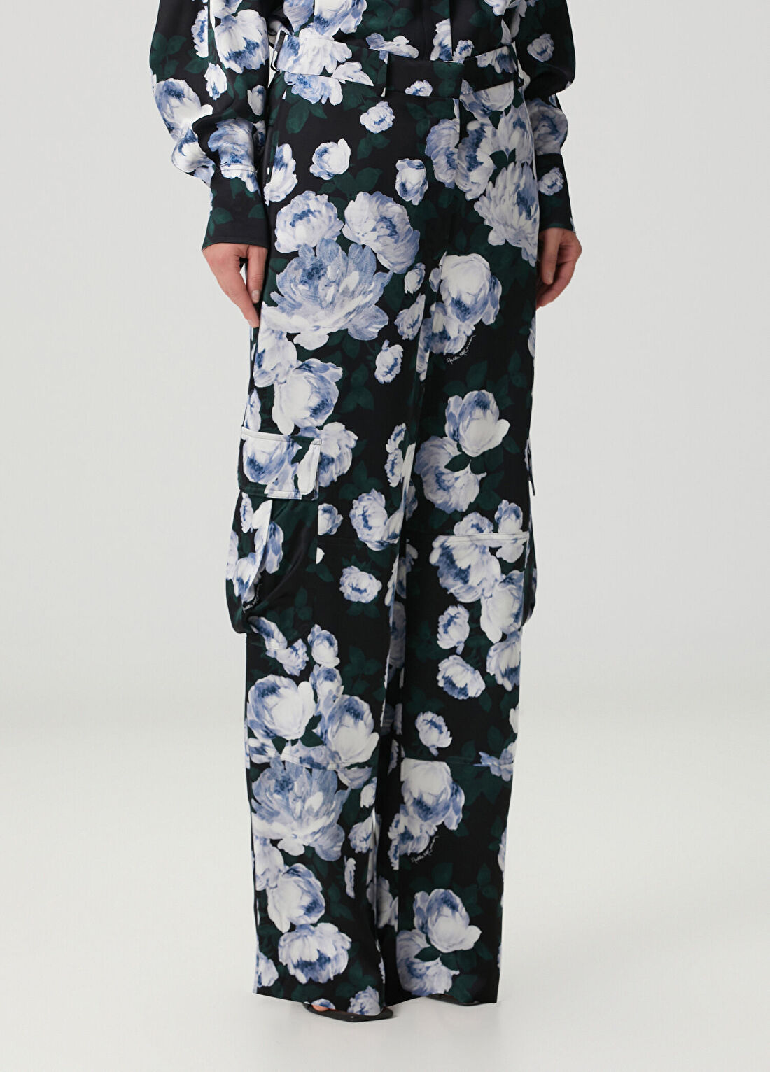Stella McCartney Çiçek Desenli Saten Pantolon görsel 3