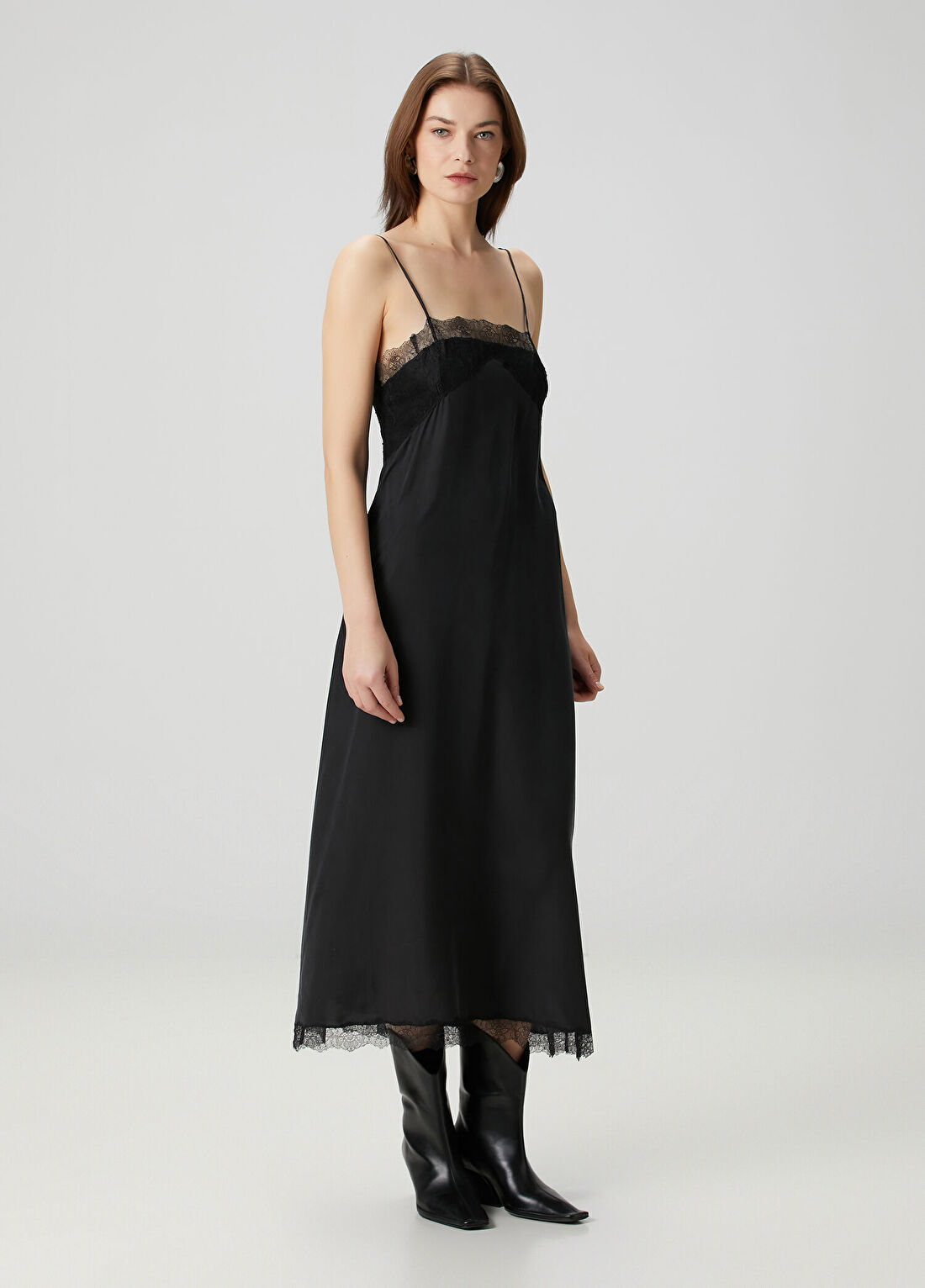 Zadig&Voltaire Ridar Siyah Midi İpek Elbise
