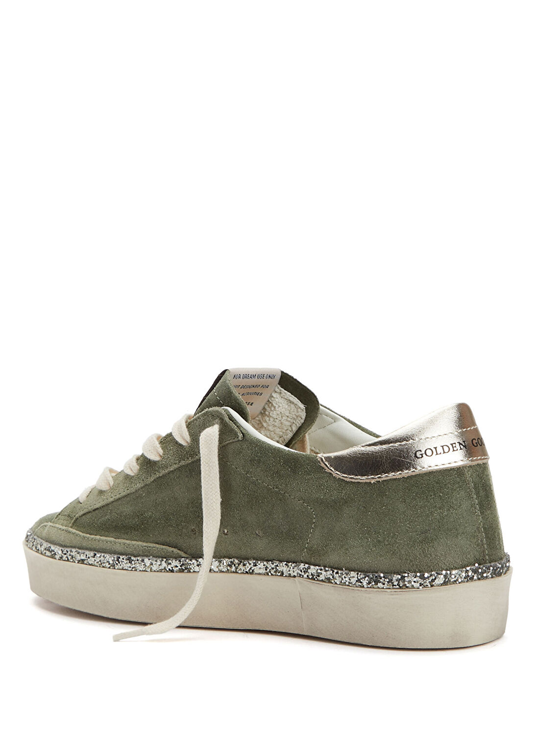 Golden Goose Hi Star Haki Kadın Deri Sneaker görsel 3