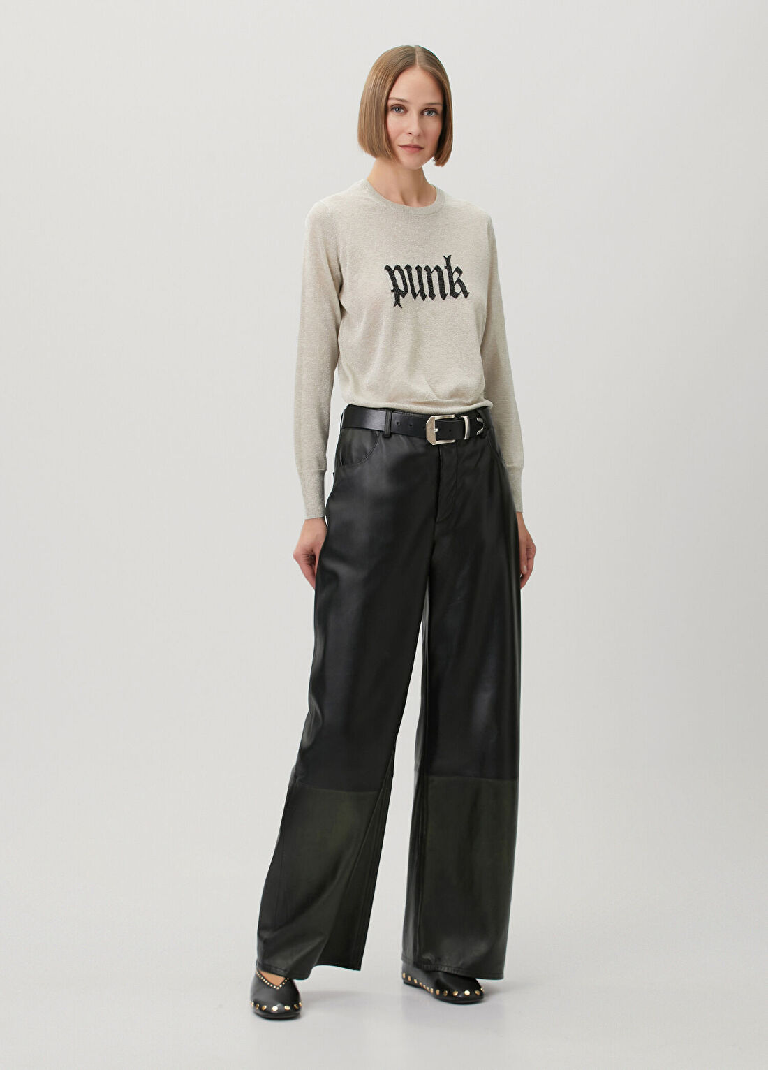 AllSaints Deetz Ekru Triko görsel 2