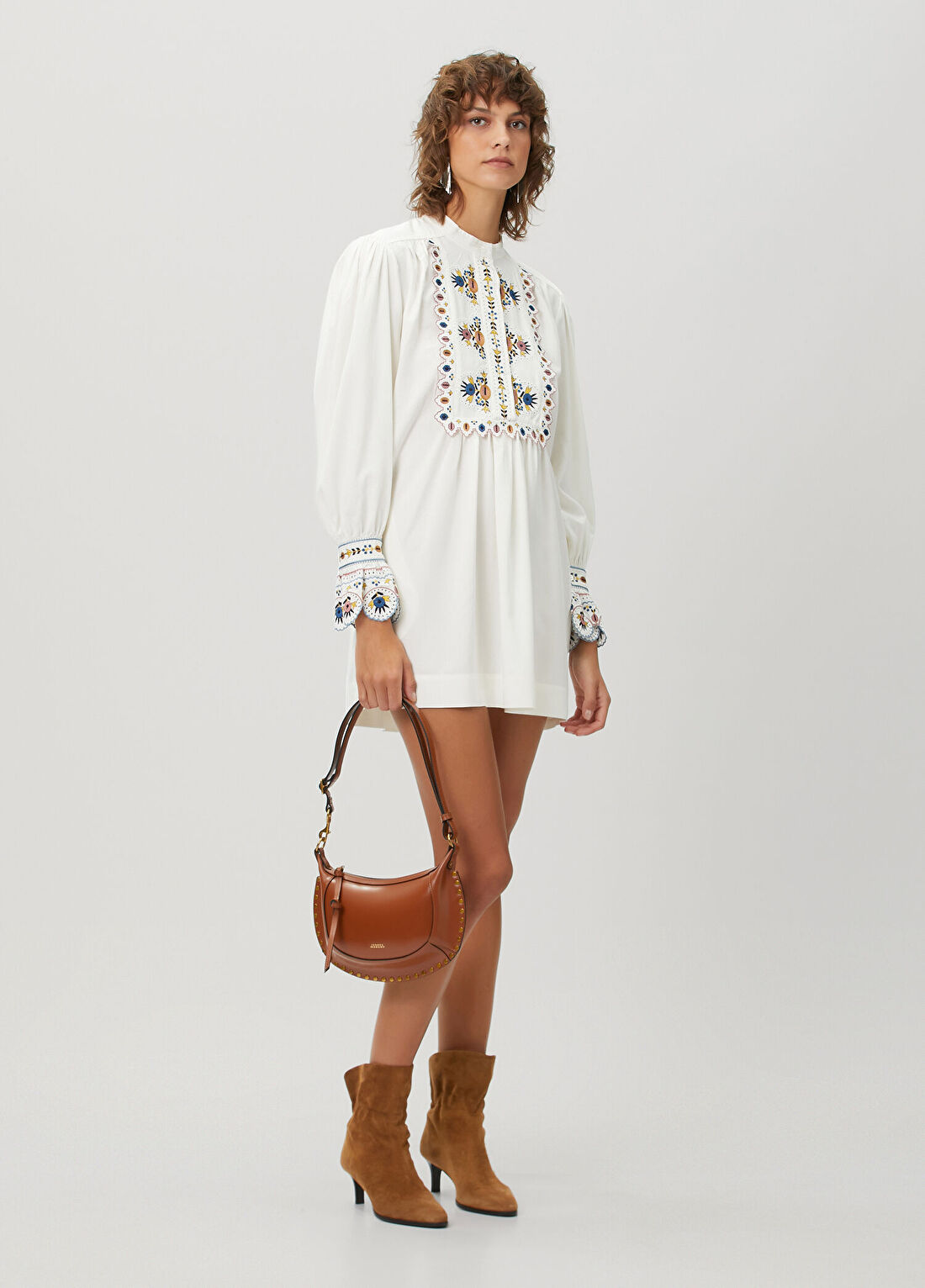 Isabel Marant Oskan Moon Taba Kadın Süet Çanta görsel 2