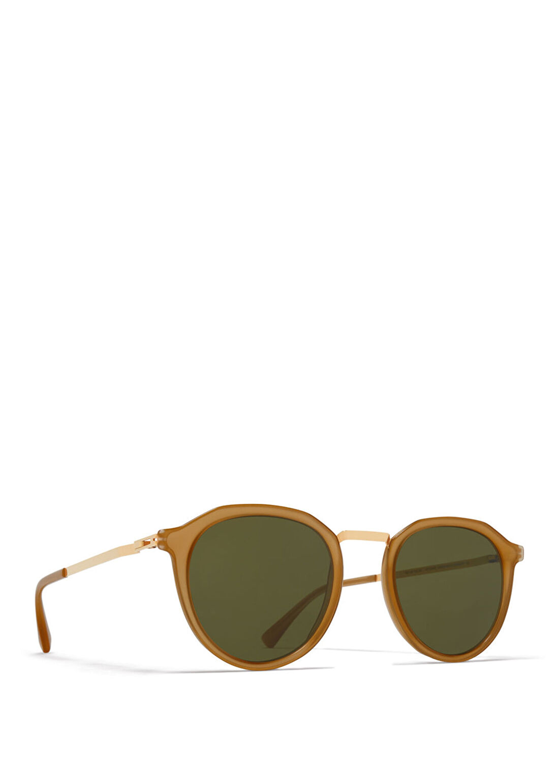 Mykita Paulson 701 Glossy Gold Brown Dark Bro Metal Unisex Güneş Gözlüğü görsel 2