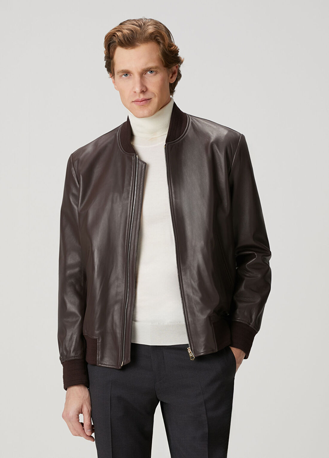Paul Smith Kahverengi Deri Ceket