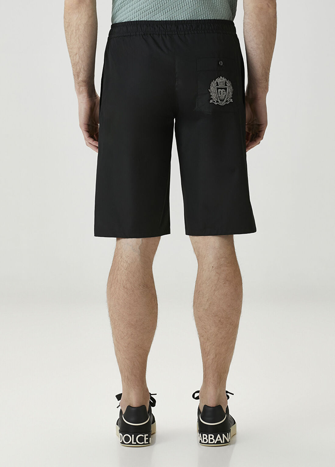 Dolce&Gabbana Siyah Beli Kordonlu Bermuda görsel 3