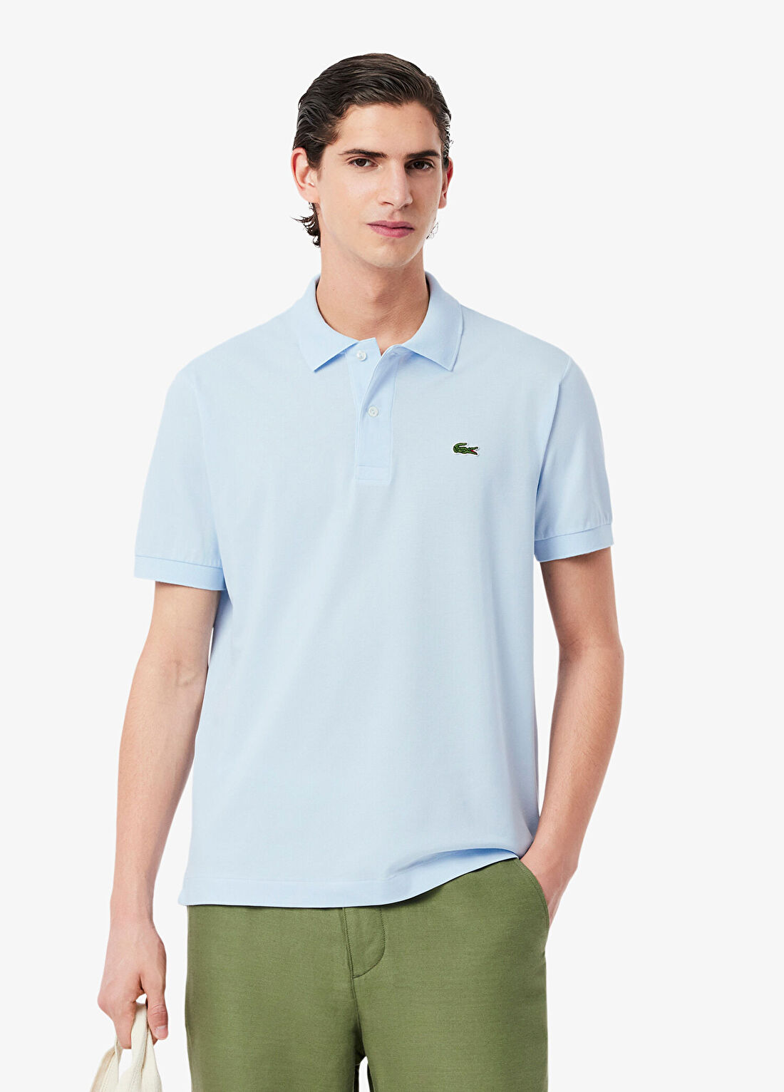 Lacoste L.12.12 Açık Mavi Light Polo Yaka Classic Fit Kısa Kollu Erkek T-Shirt