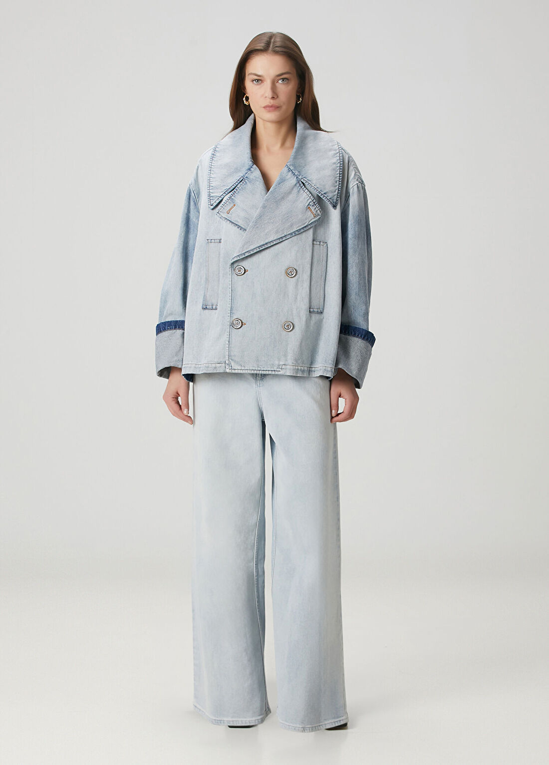MM6 Maison Margiela Açık Mavi Denim Ceket görsel 2