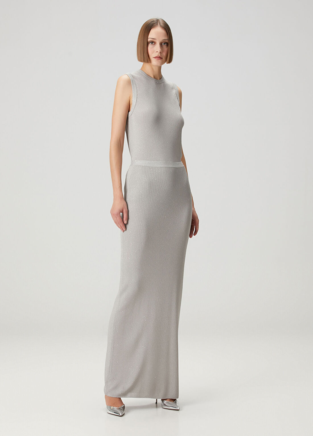 Tom Ford Silver Payetli Maksi Etek