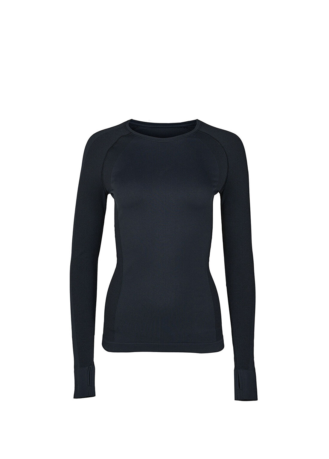 Sweaty Betty Athlete Seamless Workout Long Sleeve Top Siyah Uzun Kollu Kadın Spor T-Shirt