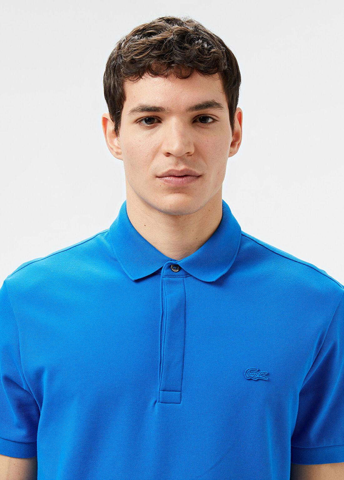 Lacoste Paris Mavi Regular Fit Polo Yaka Erkek T-Shirt görsel 2