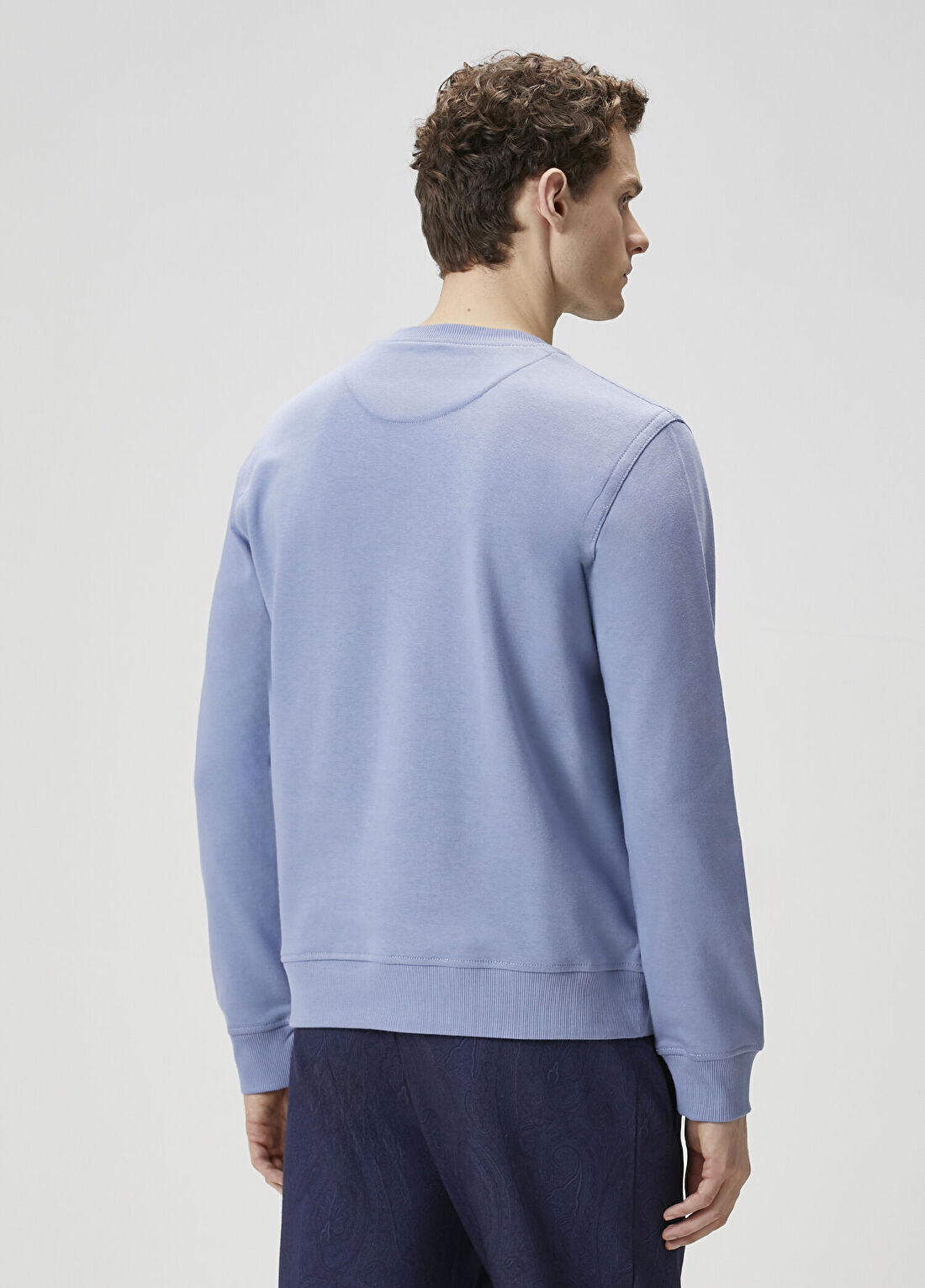 Etro Mavi Logo Nakışlı Sweatshirt görsel 4