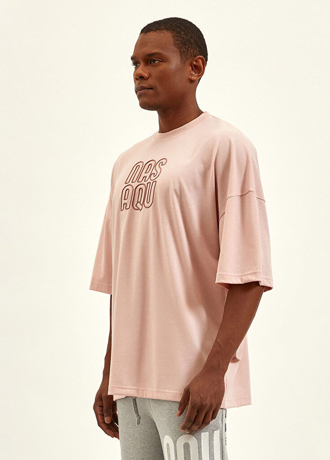 Nasaqu Pudra Oversize T-shirt görsel 4