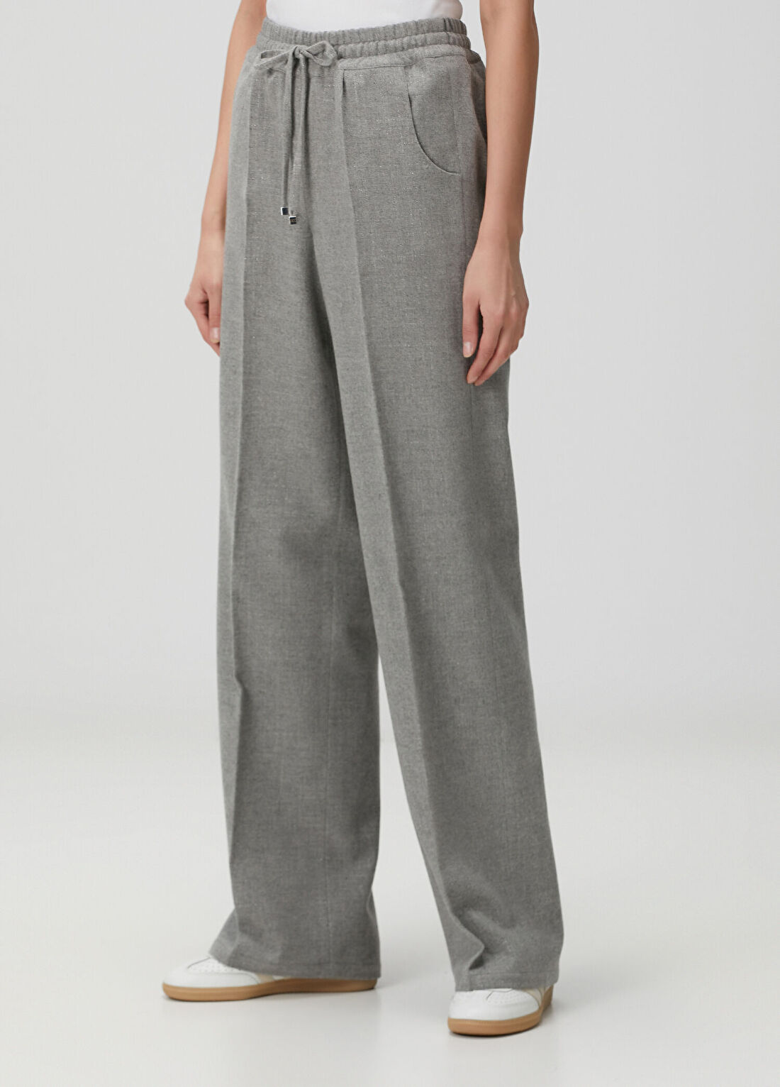 Kiton Gri Yün Pantolon görsel 3