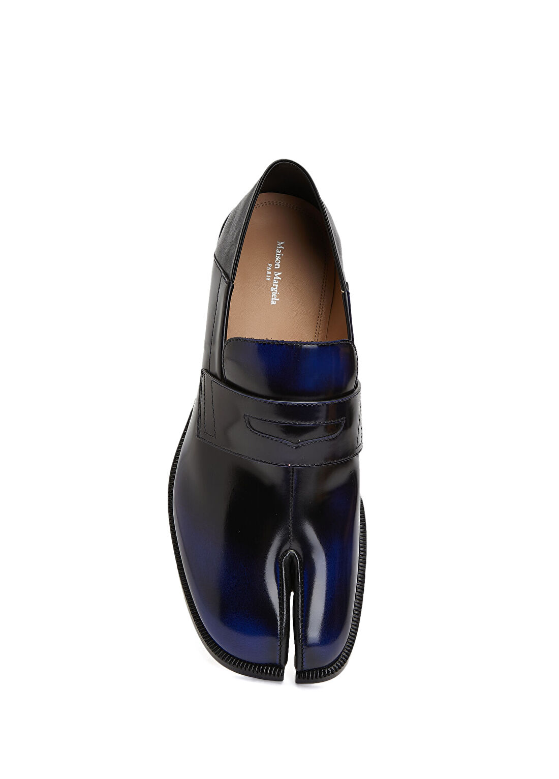 Maison Margiela Tabi Lacivert Erkek Deri Loafer görsel 4