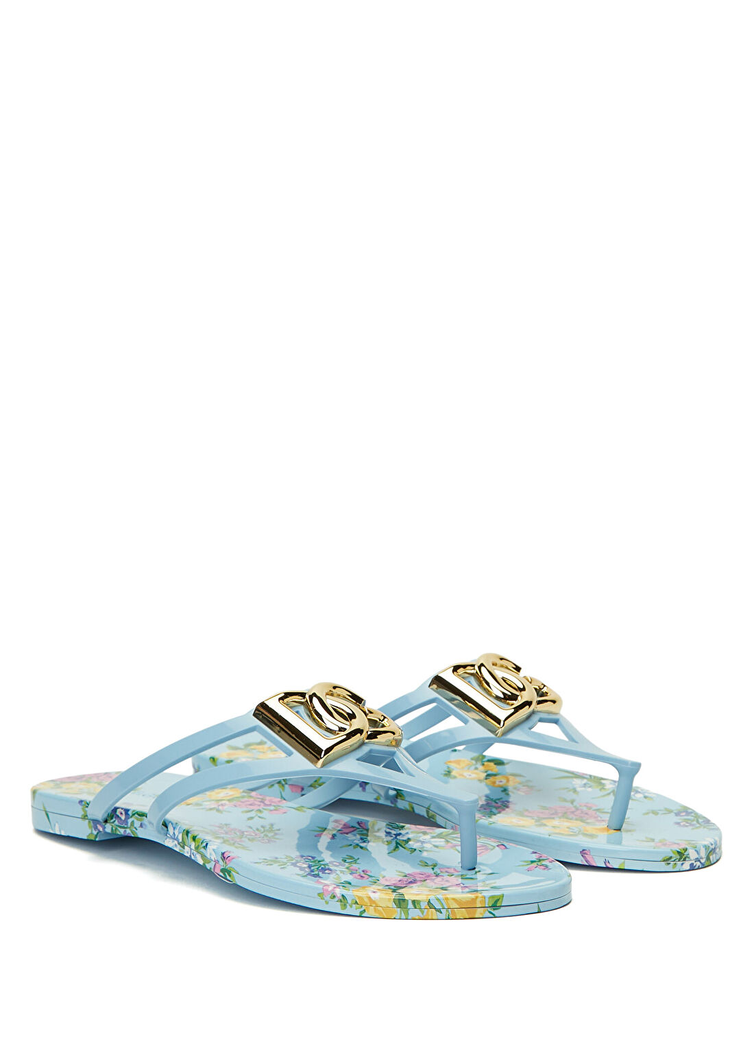 Dolce&Gabbana Açık Mavi Kadın Plaj Terliği görsel 2