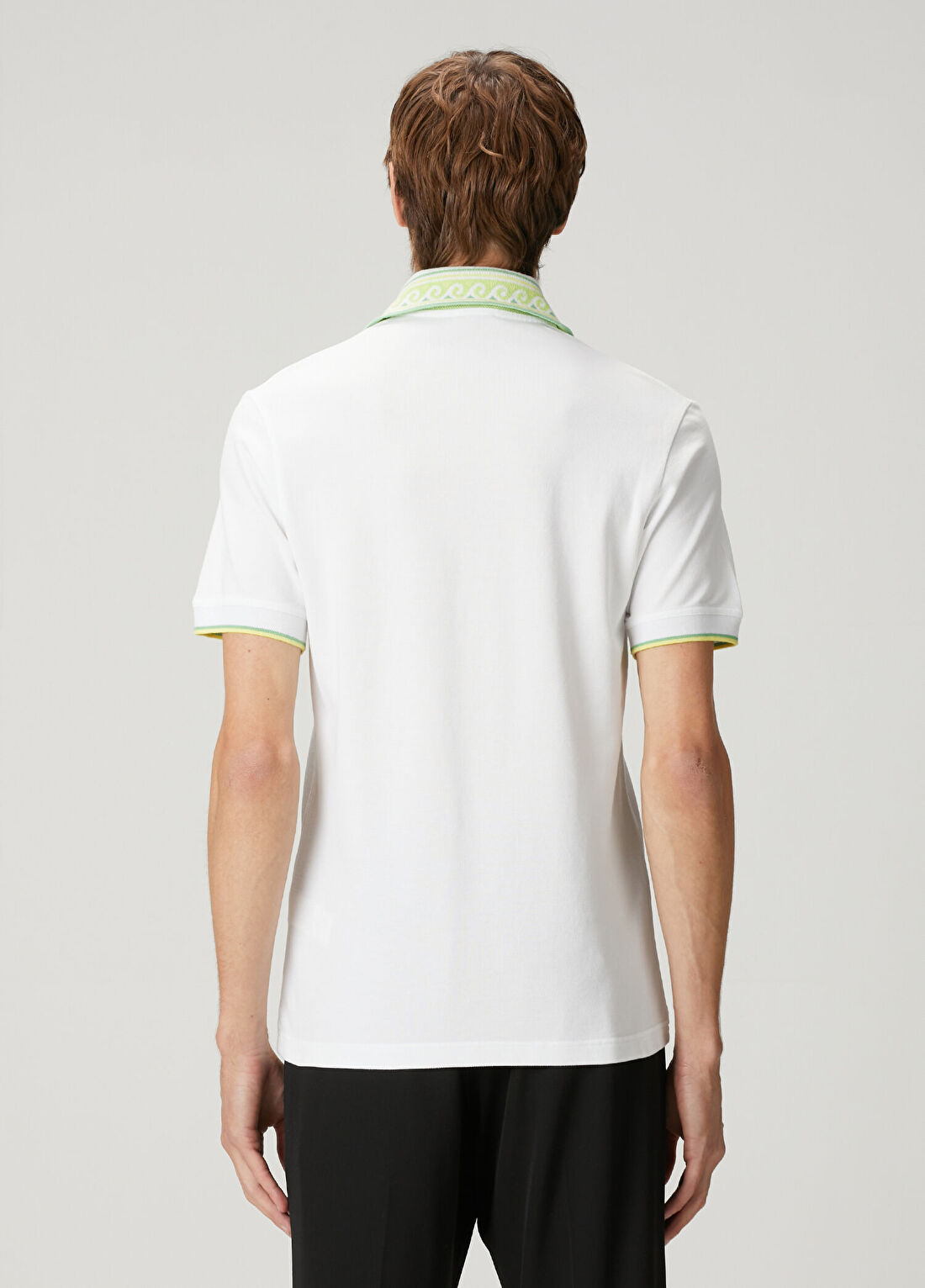 Casablanca Beyaz Polo Yaka T-shirt görsel 4