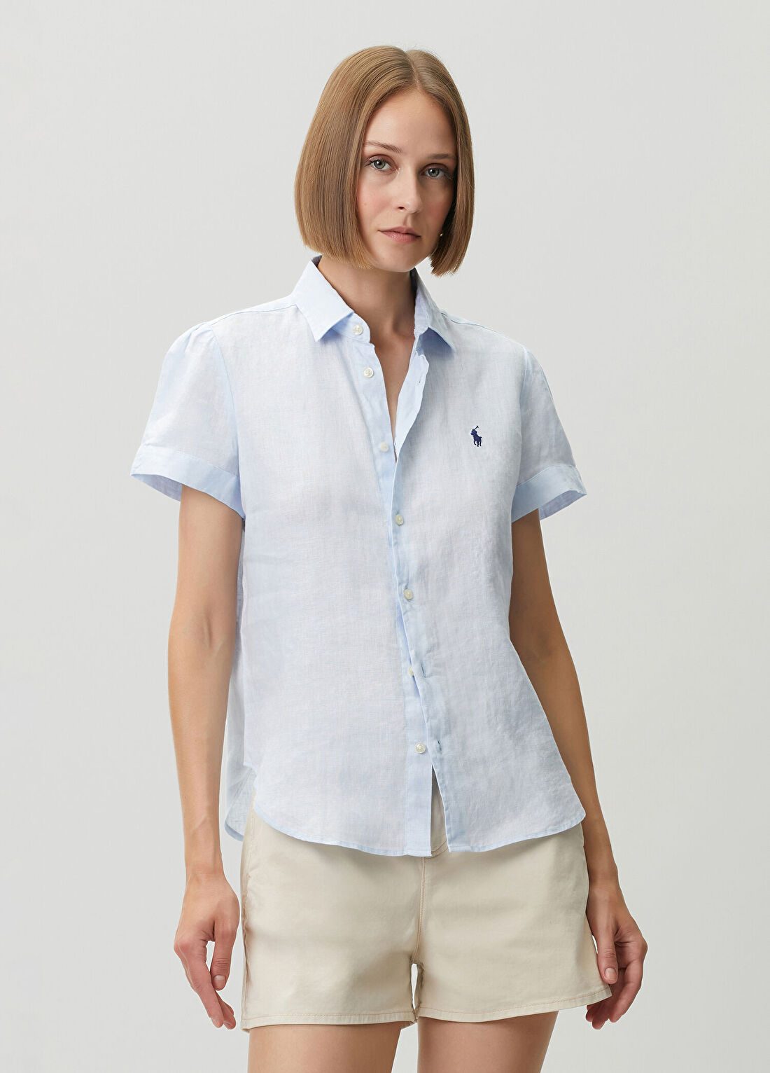 Polo Ralph Lauren Açık Mavi Keten Gömlek