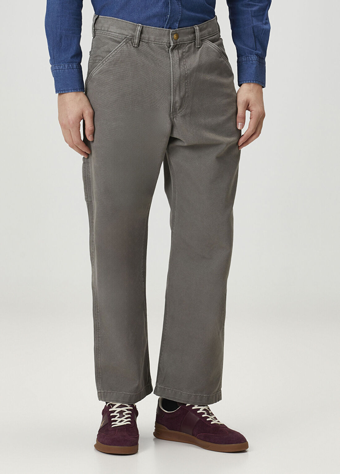 Polo Ralph Lauren Gri Kanvas Pantolon görsel 2