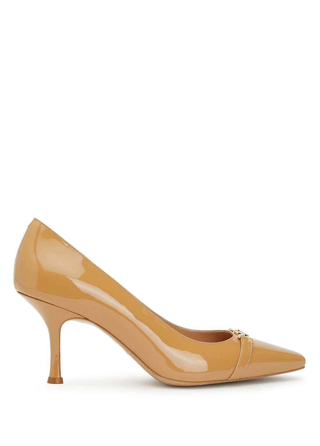 George Hogg Camel Toka Detaylı Deri Stiletto