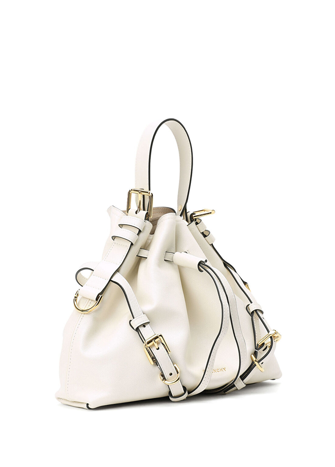 Givenchy Voyou Small Beyaz Kadın Deri Bucket Çanta görsel 3