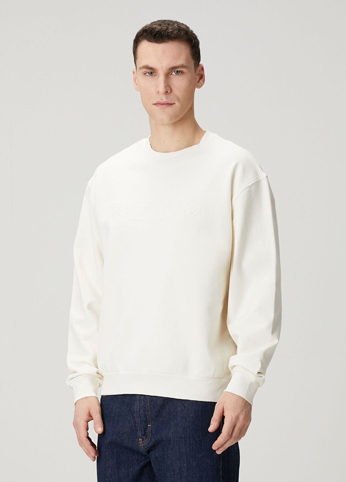 Tommy Hilfiger Sarı Logo Nakışlı Sweatshirt görsel 3