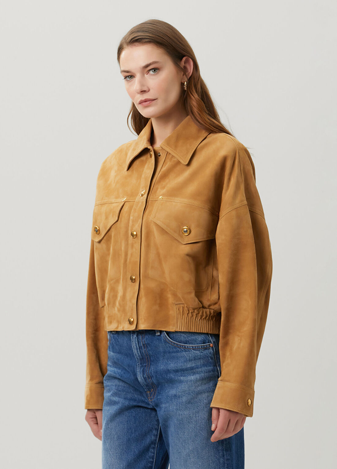 Versace Taba Süet Ceket görsel 4