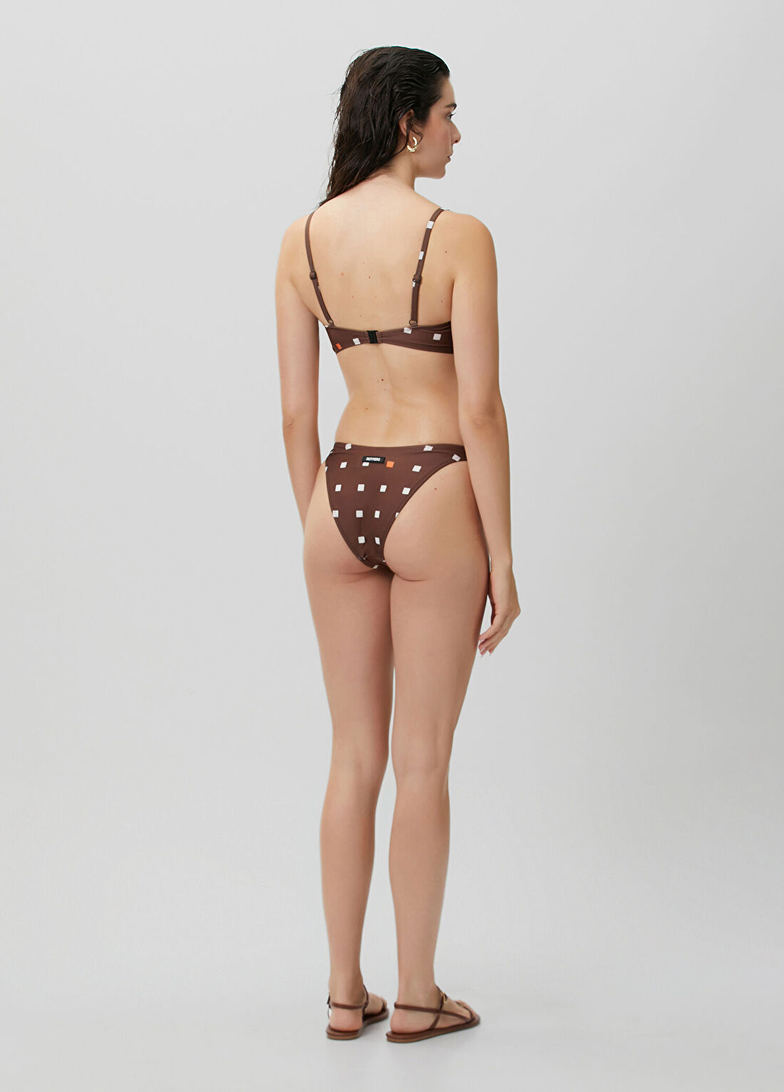 Salty People Kahveregi Geometrik Desenli Bikini Takımı görsel 4