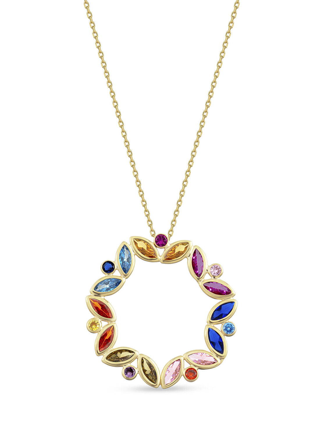 Orena Jewelry Markiz Garden 14 Ayar Altın Kadın Kolye