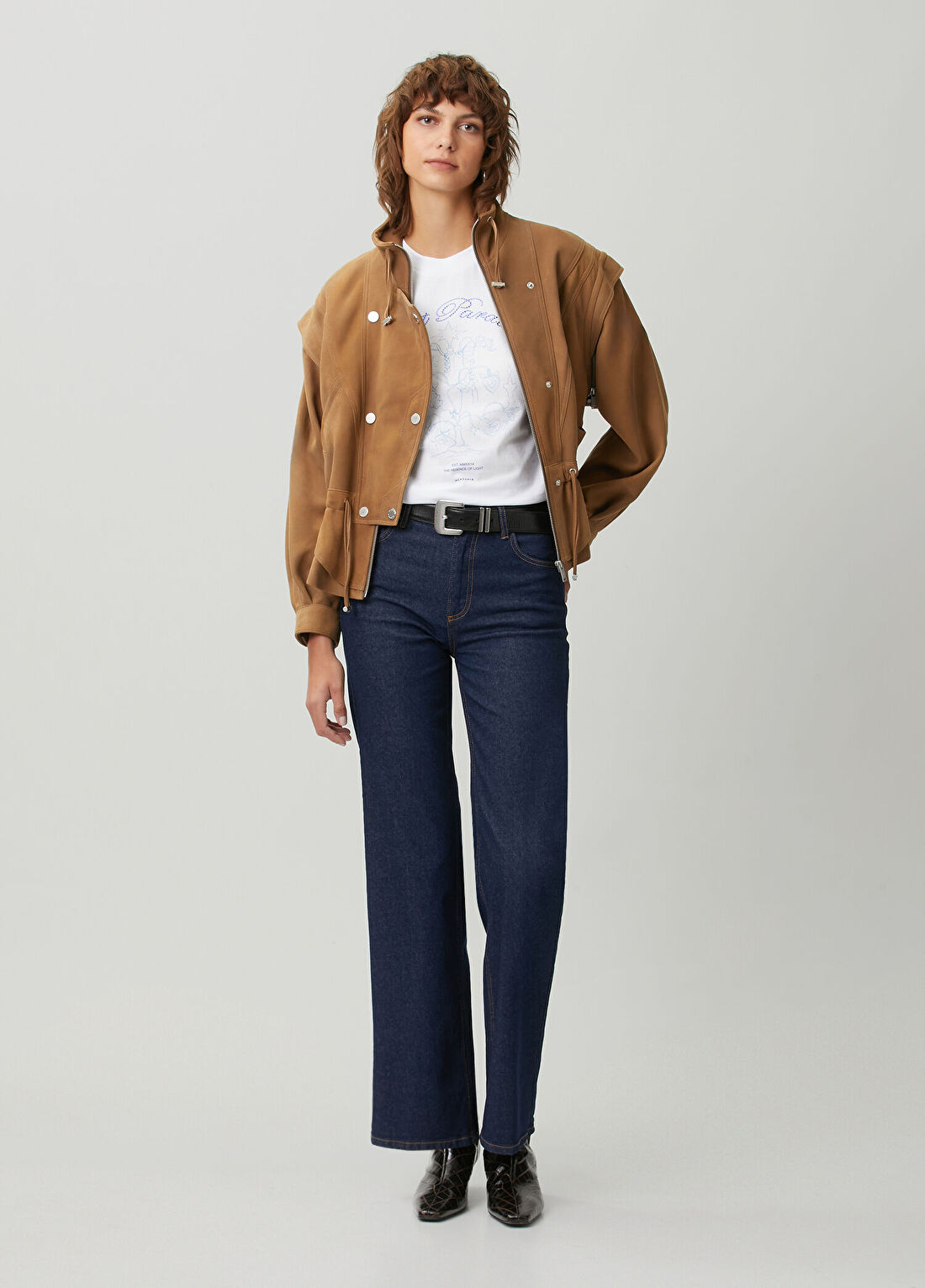 Academia Lacivert Straight Leg Jean Pantolon