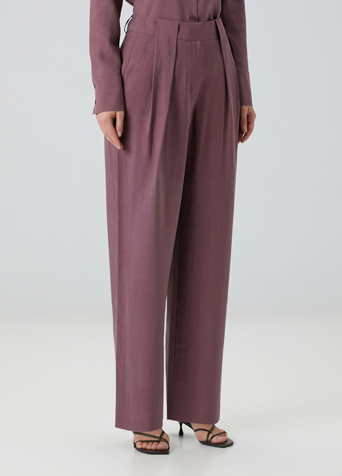 Beymen Collection Mürdüm Dökümlü Pantolon görsel 2