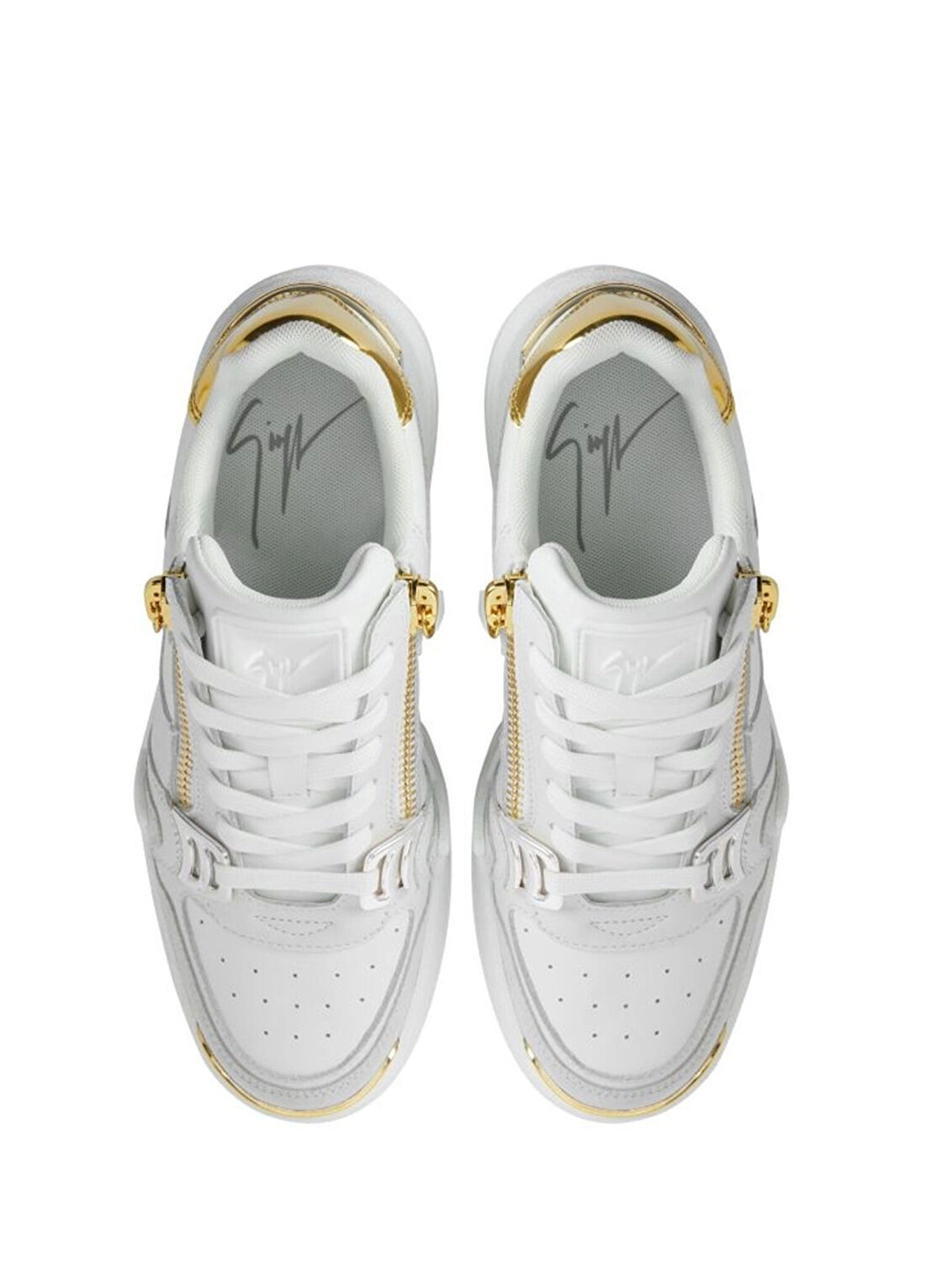 Giuseppe Zanotti Beyaz Erkek Deri Sneaker görsel 3