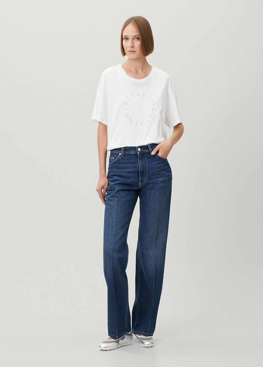 Stella McCartney Koyu Mavi Straight Leg Jean Pantolon